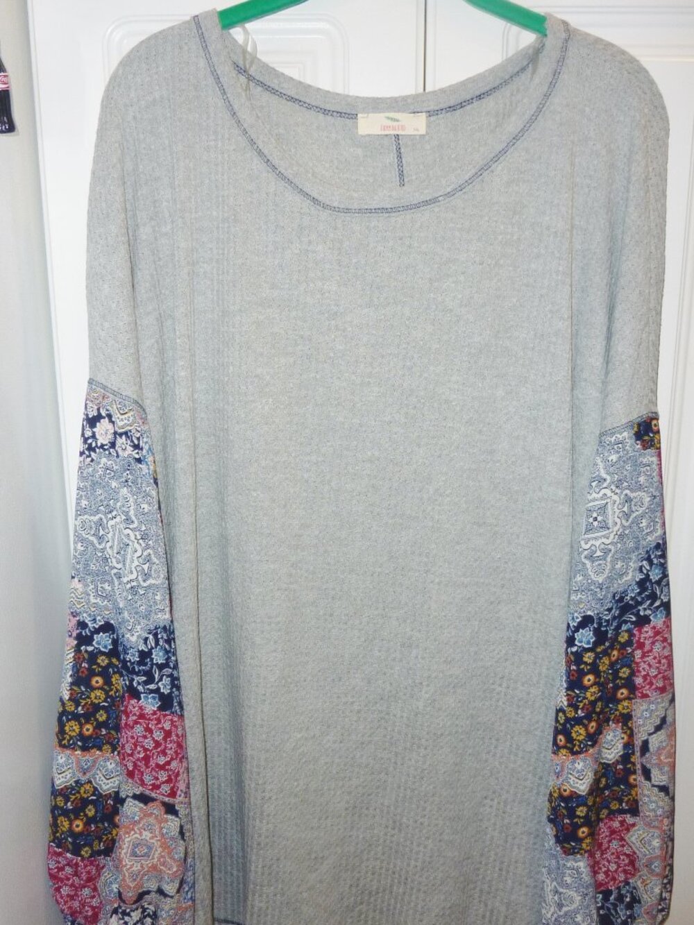 New Hummingbird L/S Shirt Blousy Sleeves With Cute Print and Colors Size 3X 4X